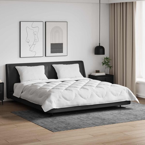 vidaXL Duvet with Pillow 3 pcs White Microfiber