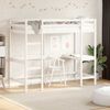 vidaXL Loft Bed without Mattress White 90x190 cm Single Solid Wood Pine