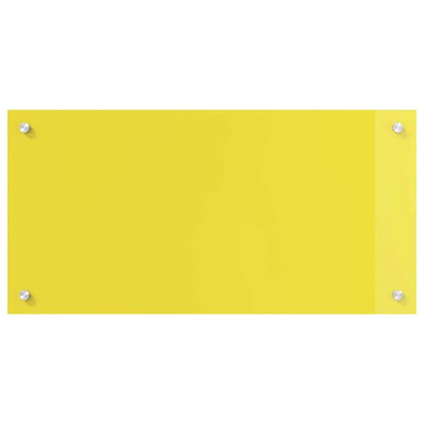 vidaXL Kitchen Backsplash 2 pcs Yellow 80 x 40 cm Tempered Glass