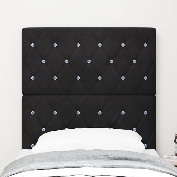 vidaXL Headboard with Headboard Black 80 cm Faux Leather