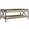 vidaXL Coffee Table with Infinity LED Sonoma Oak 90x50x38 cm