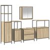 vidaXL 2 Piece Bathroom Furniture Set Sonoma Oak Engineered Wood