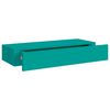 vidaXL Wall-mounted Drawer Shelves 2 pcs Blue 60x23.5x10cm MDF