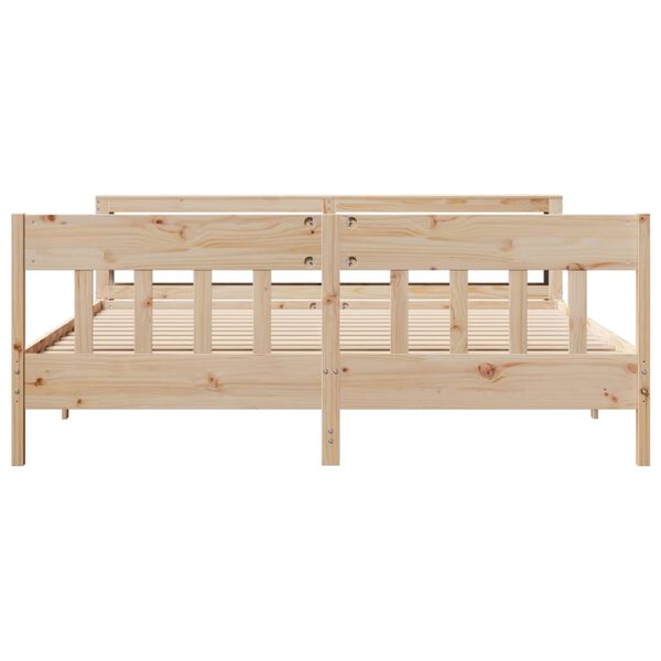 vidaXL Bed Frame without Mattress 200x200 cm Solid Wood Pine