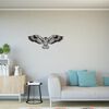 Homemania Wall Decoration Eagle 100x44 cm Steel Black