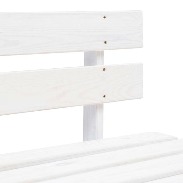 vidaXL Garden Pallet Bench Wood White