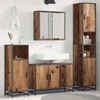 vidaXL Bathroom Furniture Set with Door 4 pcs Old wood Engineered wood