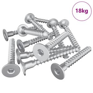 vidaXL Confirmat Screws 5000 pcs Silver Metal