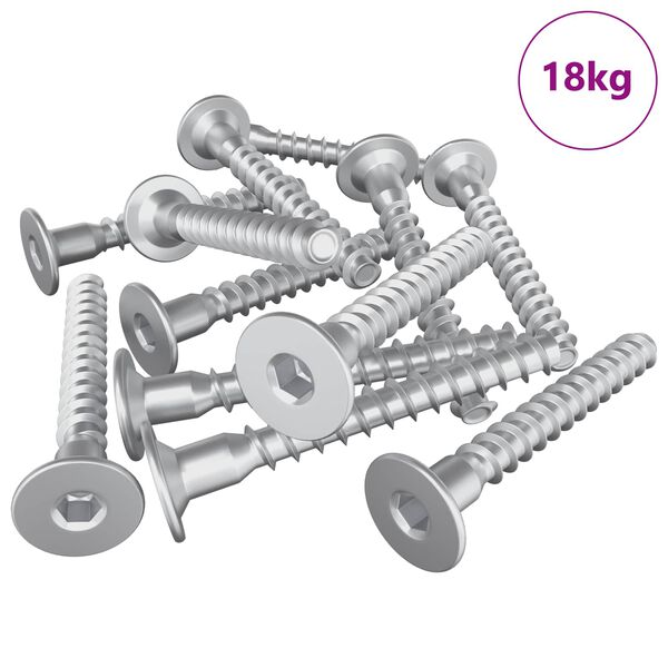 vidaXL Confirmat Screws 5000 pcs Silver Metal