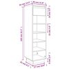 vidaXL Shoe Cabinet 30x34x105 cm Solid Wood Pine