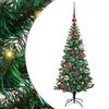 vidaXL Artificial Pre-lit Christmas Tree Green 120 cm PVC and Metal
