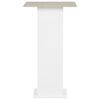 vidaXL Bar Table White and Concrete 60x60x110 cm