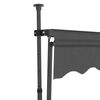 vidaXL Manual Retractable Awning with LED 400 cm Anthracite