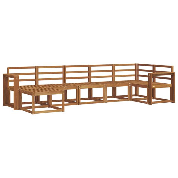 vidaXL Outdoor Sofa Set 7 pcs Natural Solid Acacia Wood