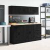 vidaXL Garage Wall Cabinets 2 pcs Black Engineered Wood