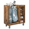vidaXL Golf Cabinet with Wheel Plain Old Wood 90 x 45 x 98 cm