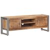 vidaXL TV Cabinet | Natural Mango Wood | Rough Mango Wood, Iron | 120x30x40 cm