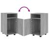 vidaXL Side Cabinet with Wheels Grey Sonoma 33x38x60 cm Engineered Wood