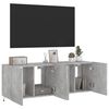 vidaXL TV Wall Cabinets with LED Lights 2 pcs Concrete Grey 60x35x41 cm