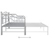 vidaXL Pull-out Sofa Bed Frame without Mattress Grey Metal 90x200 cm