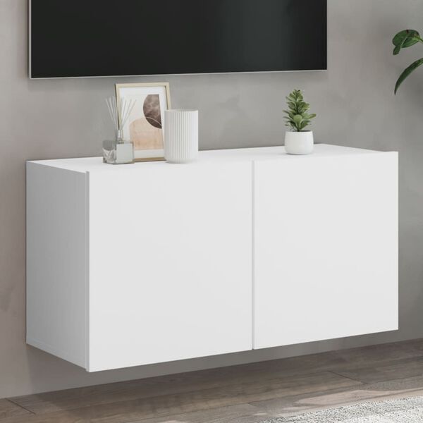 vidaXL TV Cabinet Wall-mounted White 80x30x41 cm