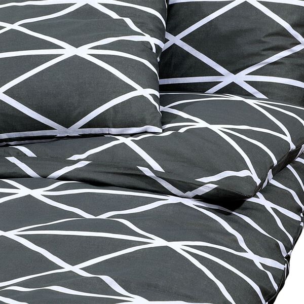 vidaXL Duvet Cover Set Grey 200x200 cm Cotton