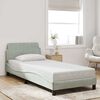 vidaXL Bed Frame "Dover" Light Grey 90x190 cm Single Velvet