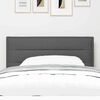 vidaXL Headboard with Headboard Dark Grey 80 cm Faux Leather