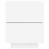 vidaXL Bedside Cabinets with LED Lights 2 pcs White Engineered Wood
