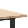 vidaXL Dining Table O-Frame 140x80x75.5 cm Solid Wood Pine and Steel