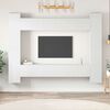 vidaXL 10 Piece TV Cabinet Set White Engineered Wood
