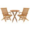 vidaXL 3 Piece Garden Dining Set Solid Wood Teak