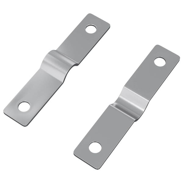 vidaXL Strike Plate 2 pcs Silver 50 x 10 x 1.2 mm Iron