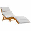 vidaXL Sun lounger Light Grey 184 x 55 x 64cm Solid Acacia wood