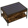 vidaXL Coffee Table with Infinity LED Smoked Oak 70x50x38 cm