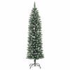 vidaXL Artificial Slim Christmas Tree with Stand 180 cm PVC