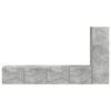 vidaXL TV Cabinet Set Wall-mounted 3 pcs Concrete Grey Engineered Wood