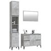 vidaXL 3 Piece Bathroom Furniture Set Concrete Grey Engineered Wood