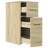 vidaXL Narrow Bathroom Cupboard with Wheels Sonoma Oak Engineered Wood