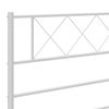 vidaXL Metal Bed Frame without Mattress with Headboard White 100x190cm