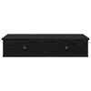 vidaXL Wall Shelf with Drawers Black 80x31x17 cm Engineered Wood