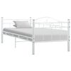 vidaXL Daybed Frame without Mattress White Metal 90x200cm