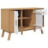 vidaXL Sideboard OLDEN White and Brown 114x43x73.5 cm Solid Wood Pine
