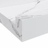 vidaXL Wall Shelf 2 pcs White Marble 115 x 9 x 3 cm Engineered Wood