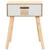 vidaXL Bedside Table with a Drawer 44x30x58.5 cm Solid Pinewood
