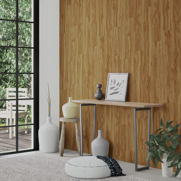 vidaXL Wall Panels Wood Look Brown PVC 4.12 m²