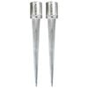 vidaXL Ground Spikes 2 pcs Silver 12x91 cm Galvanised Steel