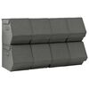 vidaXL Stackable Storage Boxes with Lid Set of 8 pcs Fabric Anthracite