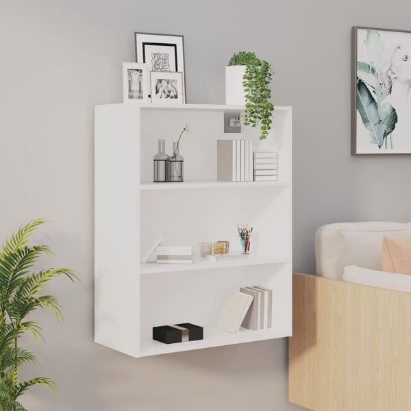 vidaXL Hanging Wall Cabinet White 69.5x32.5x90 cm