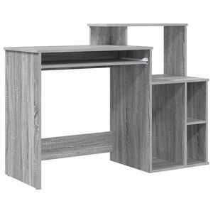vidaXL Desk Grey Sonoma 120.5 x 44 x 88.5 cm Engineered Wood